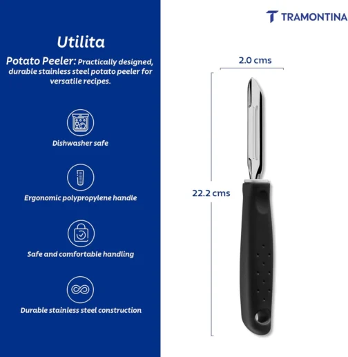 Descascador De Batatas Tramontina Utilità Preto - Imagem 4