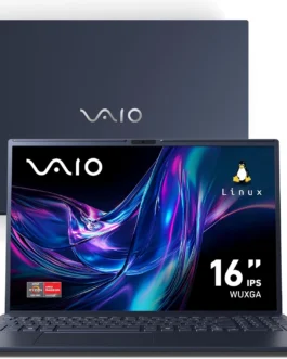 Notebook VAIO FE16 AMD Ryzen 5-5625U – 16GB RAM 512GB SSD Linux – Wi-Fi 6 – Tela 16″ IPS WUXGA – VJFE69F11X-B0711H Antirreflexo – Permite upgrade de RAM e SSD – Cinza Grafite