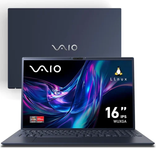 Notebook VAIO FE16 AMD Ryzen 5-5625U - 16GB RAM 512GB SSD Linux - Wi-Fi 6 - Tela 16" IPS WUXGA - VJFE69F11X-B0711H Antirreflexo - Permite upgrade de RAM e SSD – Cinza Grafite - Imagem 2