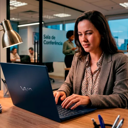 Notebook VAIO FE16 AMD Ryzen 5-5625U - 16GB RAM 512GB SSD Linux - Wi-Fi 6 - Tela 16" IPS WUXGA - VJFE69F11X-B0711H Antirreflexo - Permite upgrade de RAM e SSD – Cinza Grafite - Imagem 20