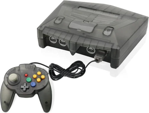 N64 Console - Newly Design Looking for N64 with HD Output (Native RGB Signal), 100% Better Video Quality, Plug & Play - Compatible with All US/JP Cartridges, Including 1 Warrior 64 Controlle (Black) - Imagem 2