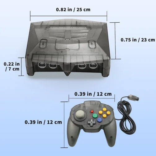 N64 Console - Newly Design Looking for N64 with HD Output (Native RGB Signal), 100% Better Video Quality, Plug & Play - Compatible with All US/JP Cartridges, Including 1 Warrior 64 Controlle (Black) - Imagem 8