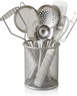 Kit Utensílios de Cozinha Inox 12 Peças Completo