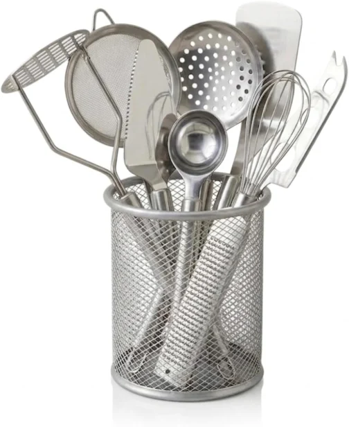 Kit Utensílios de Cozinha Inox 12 Peças Completo - Imagem 2