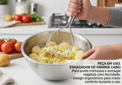 Kit Utensílios de Cozinha Inox 12 Peças Completo - Imagem 5