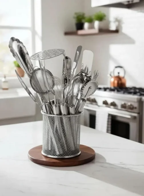 Kit Utensílios de Cozinha Inox 12 Peças Completo - Imagem 9