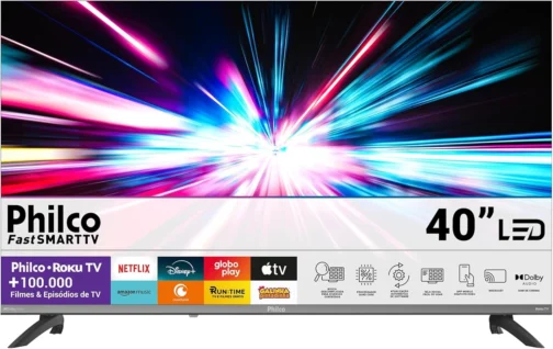 Smart TV 40" Philco Roku TV HDR10 Dolby Áudio P40CRA - Imagem 2