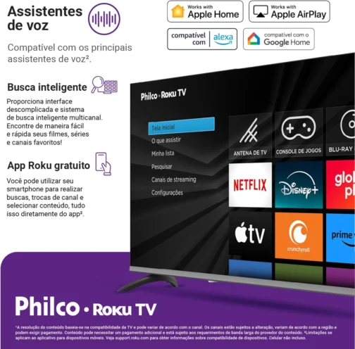 Smart TV 40" Philco Roku TV HDR10 Dolby Áudio P40CRA - Imagem 8