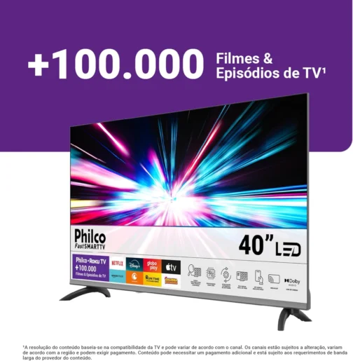 Smart TV 40" Philco Roku TV HDR10 Dolby Áudio P40CRA - Imagem 9
