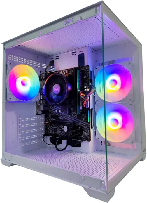 PC GAMER BRANCO RYZEN 5 5600GT, 16GB DDR4, SSD 480GB, AQUÁRIO BRANCO - Imagem 2