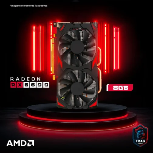 PC Gamer BluePC FRAG, AMD Ryzen 7 5700X, Radeon RX 6600 8GB, B450, 16GB DDR4, SSD 512GB NVMe - PGBP-FRA194 - Imagem 4