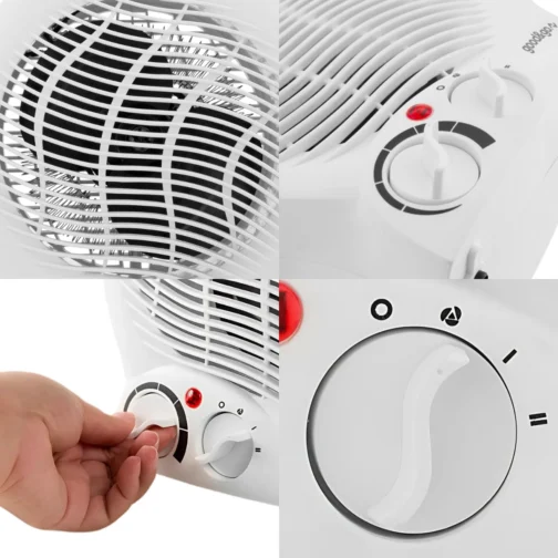 Good&Go Aquecedor Elétrico 127V Doméstico 1500W Portátil GG-AQ01 Branco Plástico Resistente - Imagem 5