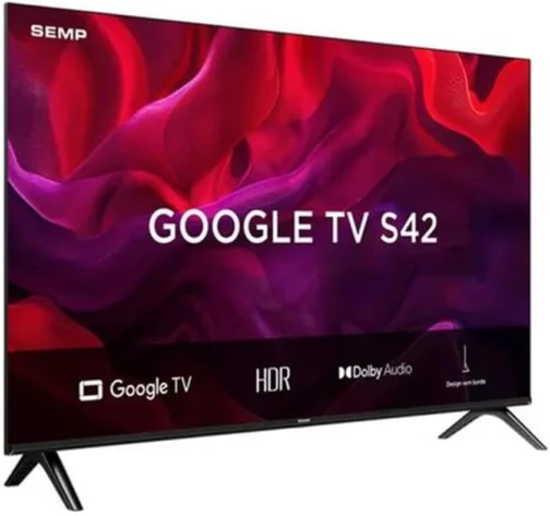 Smart TV Semp 32 Polegadas LED HD S42 WiFi Bluetooth Google TV 2 HDMI HDR10 Dolby Audio 32S42 - Imagem 2