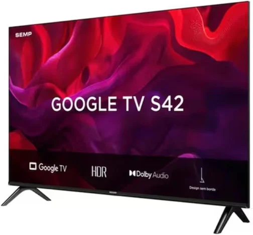Smart TV Semp 32 Polegadas LED HD S42 WiFi Bluetooth Google TV 2 HDMI HDR10 Dolby Audio 32S42 - Imagem 4