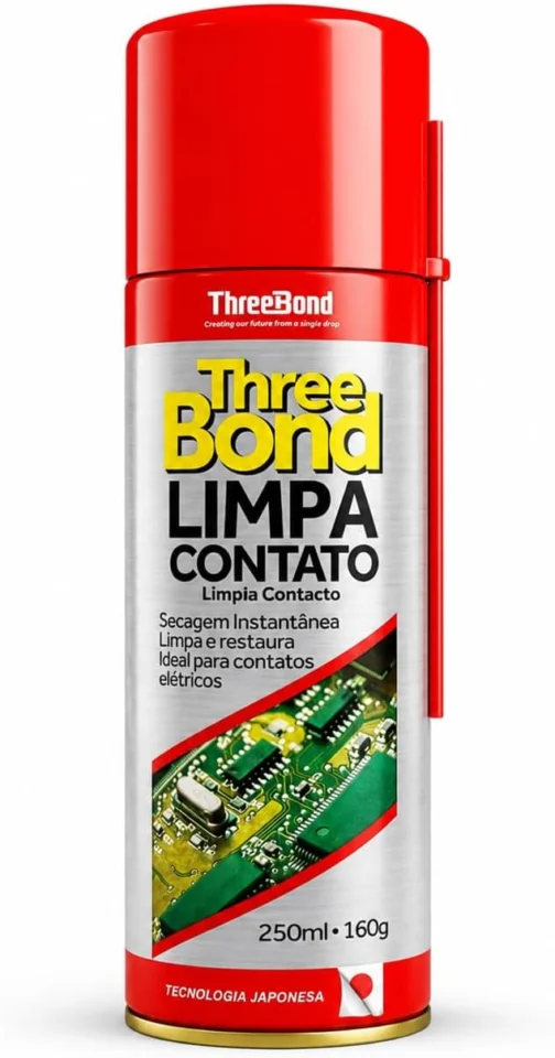 Limpa Contato Elétrico ThreeBond 250ml Spray | Evaporação Rápida | Ideal para Eletrônicos Placas, Conectores, Circuitos, Pilhas, PC, Baterias - Imagem 2