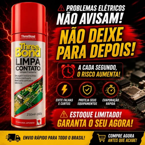 Limpa Contato Elétrico ThreeBond 250ml Spray | Evaporação Rápida | Ideal para Eletrônicos Placas, Conectores, Circuitos, Pilhas, PC, Baterias - Imagem 8