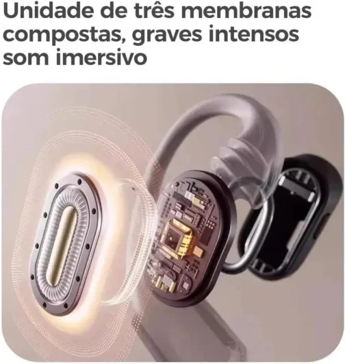 Fone de Ouvido Bluetooth TWS, Proteção IP55, RGB Integrado, Estojo Giroscópio, Compatível com Orelhas Grandes e Pequenas (preto) - Imagem 8