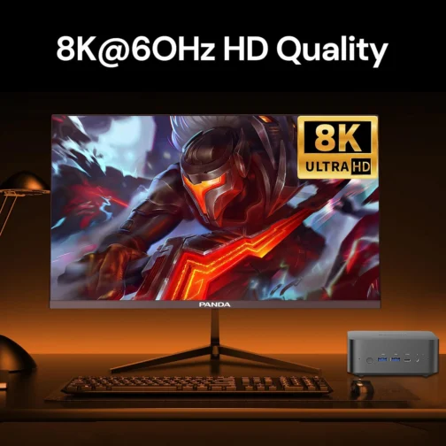 Reatan AI Oculink Mini Barebone PC AMD Ryzen 7 255 (8C/16T atualizado 8745HS) Radeon 780M SEM SSD & SEM RAM & NO OS 8K Quad-Screen Display Desktop Gaming Mini Computadores WiFi 7 BT: 5.4 Alto-falante - Imagem 7