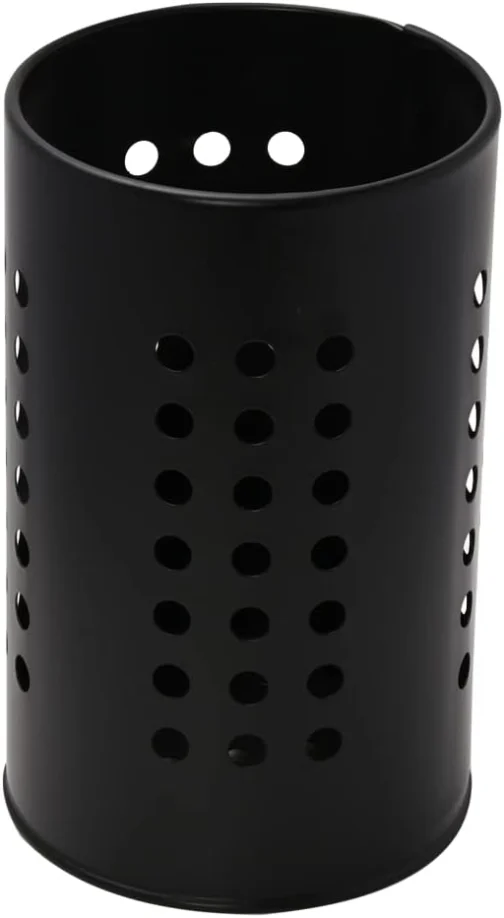 Mimo Style, Porta Talher Utensílios de Cozinha Onix, Aço Inox - Preto - Imagem 2