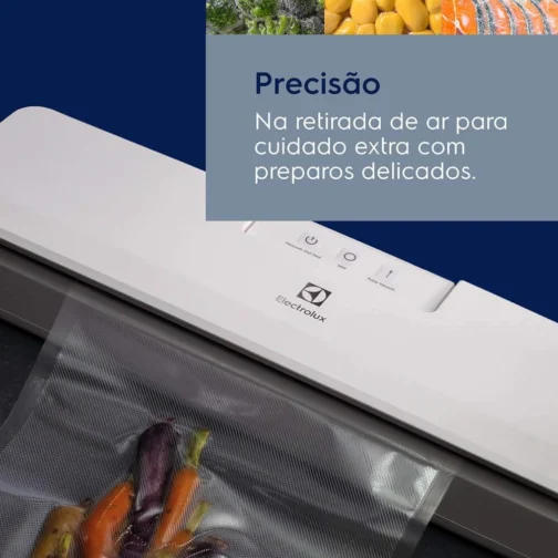 Electrolux Seladora a Vácuo Portátil Branca 220V + 10 Sacos para Vácuo, Embaladora e Seladora de Alimentos - Imagem 5