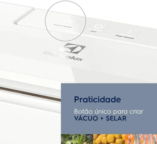 Electrolux Seladora a Vácuo Portátil Branca 220V + 10 Sacos para Vácuo, Embaladora e Seladora de Alimentos - Imagem 7