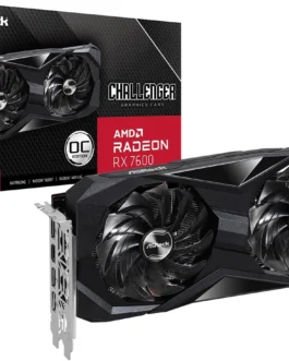 Placa de Vídeo ASRock Radeon RX 7600 Challenger OC, 8GB, GDDR6, 128-Bit, FSR, Ray Tracing, Preto