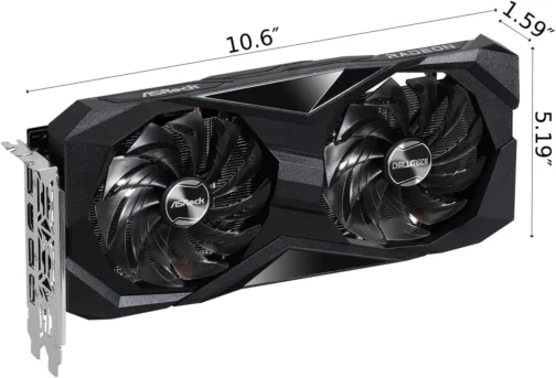 Placa de Vídeo ASRock Radeon RX 7600 Challenger OC, 8GB, GDDR6, 128-Bit, FSR, Ray Tracing, Preto - Imagem 4