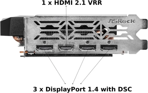 Placa de Vídeo ASRock Radeon RX 7600 Challenger OC, 8GB, GDDR6, 128-Bit, FSR, Ray Tracing, Preto - Imagem 5