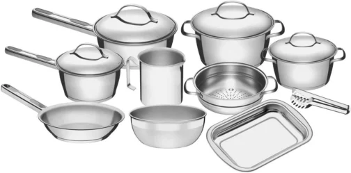 Conjunto de Panelas 10 Peças Allegra em Aço Inox - Tramontina - Imagem 2