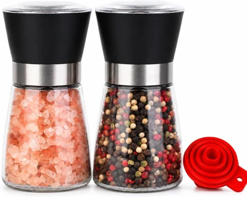 Kit 2 Moedores de Sal e Pimenta com Funil de Silicone Bertaglia - Imagem 2