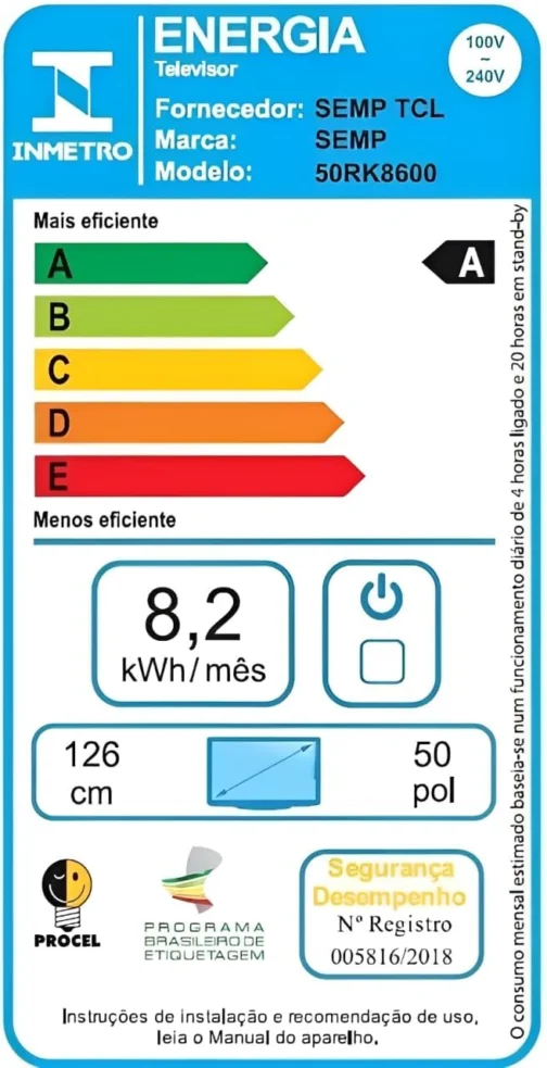 Smart TV TCLI. LED 50" 4K UHD Semp RK8600 - Alexa, Wifi - Imagem 5