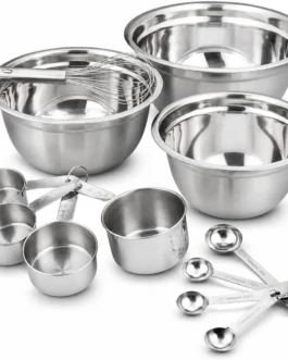 Conjunto de Utensílios de Cozinha Inox com 12 Peças