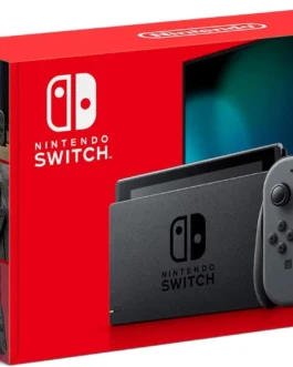 Nintendo, Console, Nintendo Switch, Nacional, V2, Portátil e Doméstico, Bateria de até 9 Horas, Inclui Joy-Con com Suporte e Alças, 1 ano de Garantia, Cinza