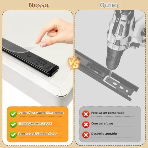 BEMMY Organizador De Prateleiras Deslizantes, Gavetas Removíveis De 40x30cm Serviço Pesado Para Armários, Prateleiras Deslizantes Removíveis E Adesivas Para Cozinha, Quarto, Despensa (1 Pacote) - Imagem 6