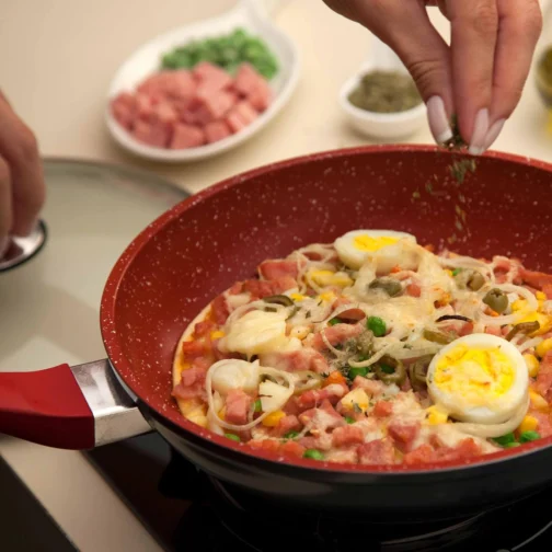 POLISHOP Panela Sauté Grand Vermelha 24cm - Imagem 6