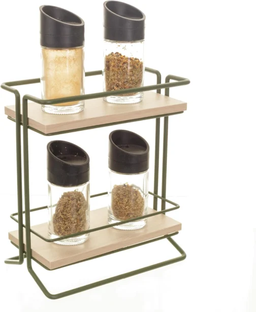 Organizador de Temperos Duplo para Bancada de Cozinha Verde Metaltru - Imagem 3