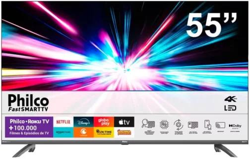 Smart TV 55” Philco PTV55G3ERSGB Roku TV Led Dolby Audio - Imagem 2