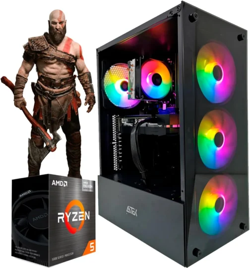 PC GAMER RYZEN 5 4500, 16GB DDR4, SSD NVME 500GB, RX 580 8GB - Imagem 2
