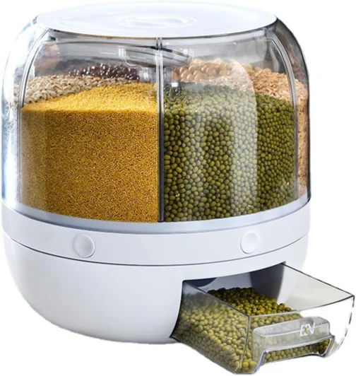 Python Fly - Dispensador de Grãos, 6 Grades, Rotativo, Armazenamento, Cozinha, 23 cm - Imagem 6