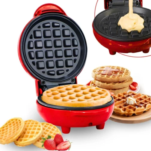 Máquina De Fazer Waffles Elétrica Profissional Antiaderente 110V - Imagem 2
