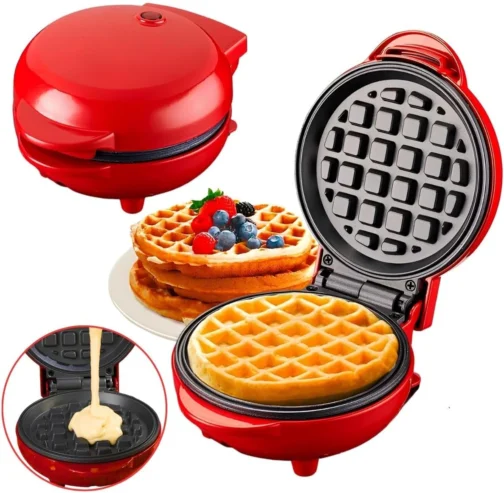 Máquina De Fazer Waffles Elétrica Profissional Antiaderente 110V - Imagem 3