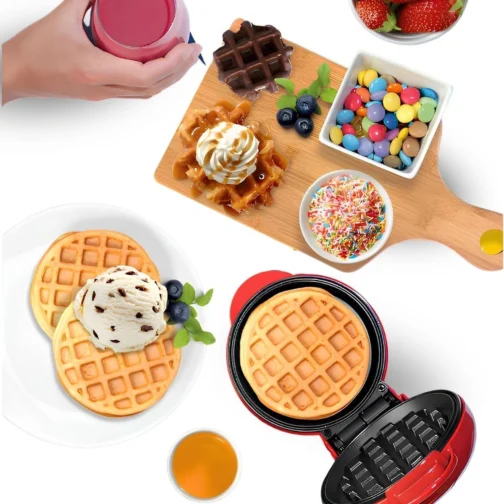 Máquina De Fazer Waffles Elétrica Profissional Antiaderente 110V - Imagem 4