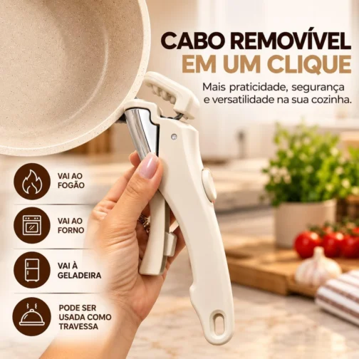 Jogo de Panela 15 Pecas Antiaderente Cabo Removivel Inducao Preto - Imagem 5
