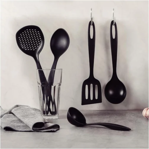 Jogo de Utensílios Tramontina Ability em Nylon Preto 05 Peças - Imagem 4