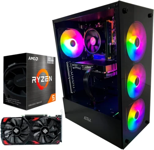 PC GAMER RYZEN 5 4500, 16GB DDR4, SSD NVME 256GB, RX 580 8GB - Imagem 2