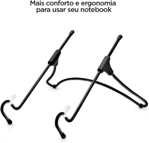 Suporte para Notebook OCTOO Uptable Dobrável e Portátil, Apenas 290 g, Mais Conforto para Trabalhar e Estudar, para Notebooks e Tablets de até 17 polegadas — Preto - Imagem 3