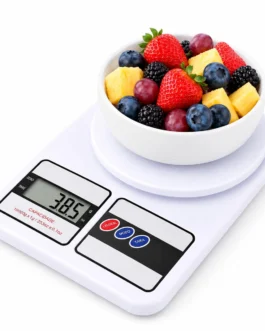 Balança Digital de Cozinha Alta Precisão 10kg x 1g com LCD Grande, Tara Automática, Desligamento Inteligente e Base Antiderrapante para Receitas, Dieta e Confeitaria