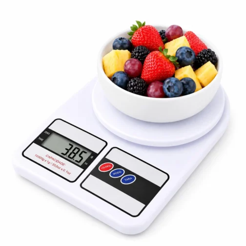 Balança Digital de Cozinha Alta Precisão 10kg x 1g com LCD Grande, Tara Automática, Desligamento Inteligente e Base Antiderrapante para Receitas, Dieta e Confeitaria - Imagem 2