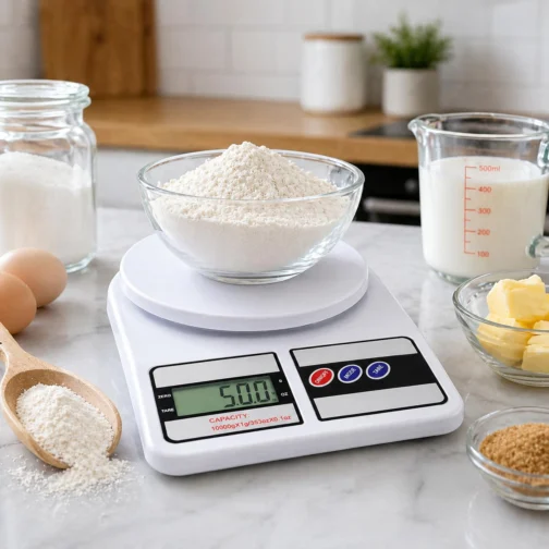 Balança Digital de Cozinha Alta Precisão 10kg x 1g com LCD Grande, Tara Automática, Desligamento Inteligente e Base Antiderrapante para Receitas, Dieta e Confeitaria - Imagem 3