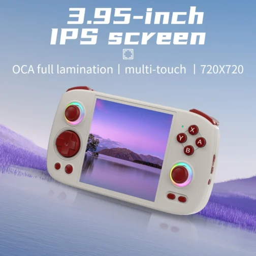 Doriteney RGCube Handheld Game Console Android 13 Game Player 3.95" IPS 128GB TF Card Unisoc T820 RGB Lighting(Gray) - Imagem 3